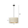 Emibig Emibig Lámpara colgante Jammerbugt beige redonda E27 - Iluminación perfecta para cualquier espacio