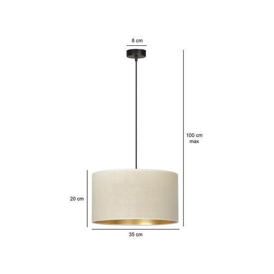Emibig Emibig Lámpara colgante Jammerbugt beige redonda E27 - Iluminación perfecta para cualquier espacio