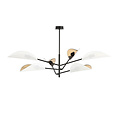 Emibig Emibig Svendborg grande 6x E14 belle lampe suspendue noire avec ailes blanches - Éclairage idéal pour chaque espace