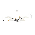 Emibig Emibig Svendborg grande 6x E14 belle lampe suspendue noire avec ailes blanches - Éclairage idéal pour chaque espace