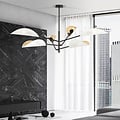 Emibig Emibig Svendborg gran lámpara colgante negra de 6x E14 con alas blancas - Iluminación ideal para cualquier espacio