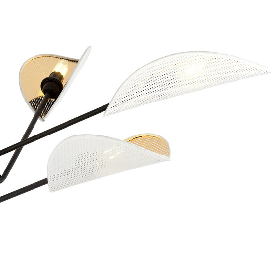 Emibig Emibig Svendborg gran lámpara colgante negra de 6x E14 con alas blancas - Iluminación ideal para cualquier espacio
