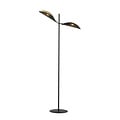 Emibig Emibig Skanderborg floor lamp black and gold with metal falling leaves 2x E14 - Elegant lighting for any interior