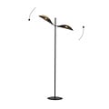 Emibig Emibig Skanderborg floor lamp black and gold with metal falling leaves 2x E14 - Elegant lighting for any interior
