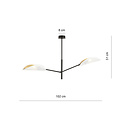 Emibig Emibig Svendborg design hanging lamp with 2 white metal wings E14 - Create a stylish ambiance in your home