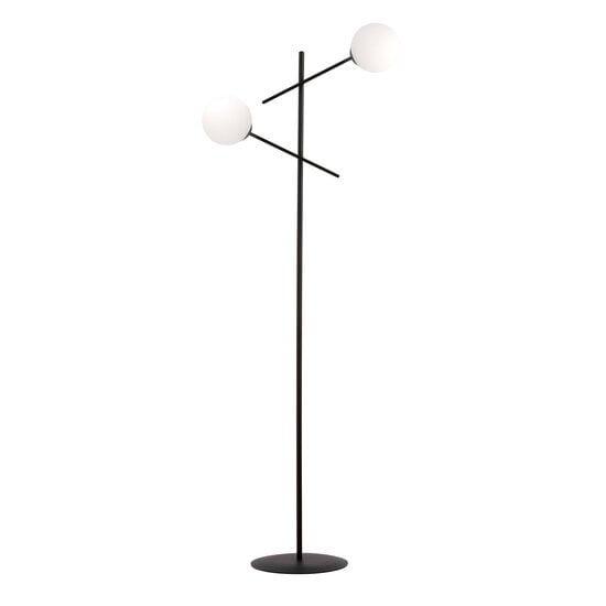 Emibig Emibig Hedensted black floor lamp with 2 white glasses E14 - Ideal for creating a modern atmosphere