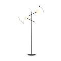 Emibig Emibig Hedensted black floor lamp with 2 white glasses E14 - Ideal for creating a modern atmosphere