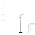 Emibig Emibig Hedensted black floor lamp with 2 white glasses E14 - Ideal for creating a modern atmosphere