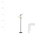 Emibig Emibig Hedensted lámpara de pie negra con 2 cristales blancos E14 - Ideal para crear un ambiente moderno