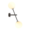 Emibig Emibig Hedensted Wandleuchte mit 2 weißen runden Glaskugeln E14 - Schaffen Sie eine gemütliche Atmosphäre in Ihrem Raum