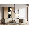 Emibig Emibig Hedensted medium hanglamp zwart met 4 melkglazen bollen E14 - Perfecte verlichting voor elke ruimte