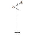 Emibig Emibig Kalundborg black floor lamp with 2 smoked E14 glasses - Ideal for creating a cozy atmosphere in your home