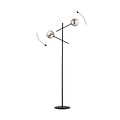Emibig Emibig Kalundborg black floor lamp with 2 smoked E14 glasses - Ideal for creating a cozy atmosphere in your home