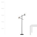 Emibig Emibig Kalundborg black floor lamp with 2 smoked E14 glasses - Ideal for creating a cozy atmosphere in your home