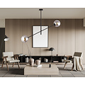 Emibig Emibig Lámpara colgante Kalundborg negra con 2 vidrios ahumados E14 - Iluminación perfecta para interiores modernos