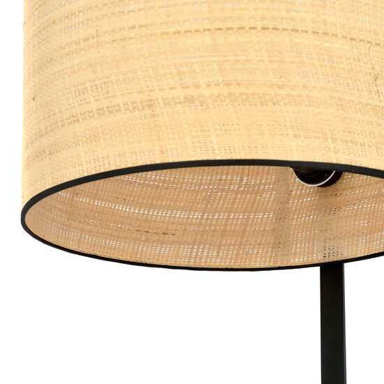 Emibig Emibig Lampe sur pied Holstebro noire avec abat-jour en textile 1x E27 - Éclairage élégant pour tous les espaces