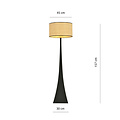 Emibig Emibig Lámpara de pie Holstebro negra con pantalla textil 1x E27 - Iluminación elegante para cualquier espacio