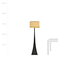 Emibig Emibig Lampe sur pied Holstebro noire avec abat-jour en textile 1x E27 - Éclairage élégant pour tous les espaces