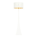 Emibig Emibig Holstebro lampe debout blanche avec abat-jour doré 1x E27 - Éclairage élégant pour tous les intérieurs
