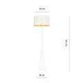 Emibig Emibig Holstebro lampe debout blanche avec abat-jour doré 1x E27 - Éclairage élégant pour tous les intérieurs