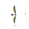 Emibig Emibig Skanderborg wall lamp black and gold falling leaves 2x E14 - Perfect for creating a stylish atmosphere in your home
