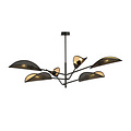 Emibig Emibig Skanderborg gran lámpara colgante negra hermosa 6x E14 con alas - Iluminación ideal para interiores modernos