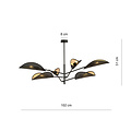 Emibig Emibig Skanderborg grote 6x E14 prachtige zwarte hanglamp met vleugels - Perfecte verlichting voor elke ruimte