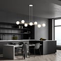 Emibig Emibig Pendant lamp brass and white with 8 white glass balls - Perfect lighting for any space