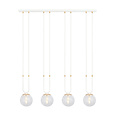 Emibig Emibig Lámpara colgante Aarhus 92cm con 4 lámparas E14 de vidrio transparente - Ideal para crear un ambiente cálido en cualquier habitación