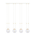 Emibig Emibig Aarhus 92cm brede pendellamp met 4 lampen E14 transparant glas - Perfect voor sfeervolle verlichting in elke ruimte