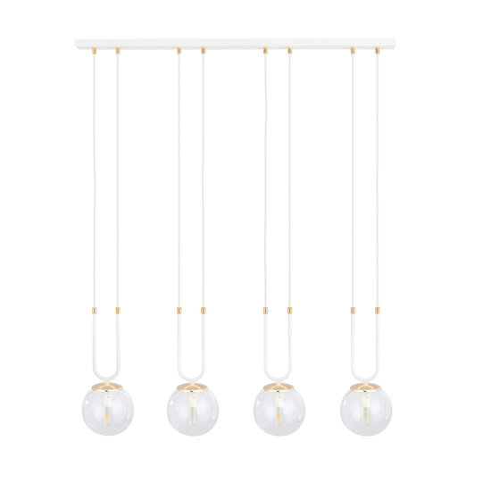 Emibig Emibig Aarhus 92cm wide pendant lamp with 4 lamps E14 transparent glass - Ideal for creating a warm atmosphere in any room