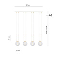 Emibig Emibig Lámpara colgante Aarhus 92cm con 4 lámparas E14 de vidrio transparente - Ideal para crear un ambiente cálido en cualquier habitación