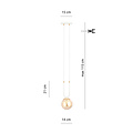 Emibig Emibig Aarhus white hanging lamp with amber glass E14 15 cm diameter - Create a warm atmosphere in your home