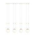 Emibig Emibig Aarhus 4 Lampe weiß mit weißem Opalglas E14 große Hängelampe 92 cm Breite - Perfekte Beleuchtung für jeden Raum