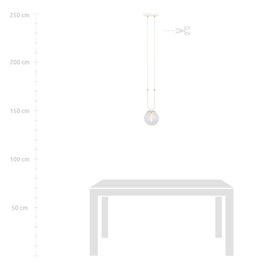 Emibig Emibig Aarhus hanglamp wit met transparant glas E14 15 cm diameter - Perfecte verlichting voor elke ruimte