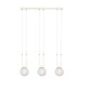 Emibig Emibig Aarhus white 3 lamp pendant lamp with amber glass E14 70 cm width - Ideal for stylish interiors