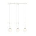 Emibig Emibig Aarhus 3 Lampe weiß mit weißem Glas E14 lange Hängelampe 70 cm Breite - Ideal für eine gemütliche Atmosphäre in jedem Raum