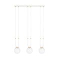 Emibig Emibig Aarhus 3 Lampe weiß mit weißem Glas E14 lange Hängelampe 70 cm Breite - Ideal für eine gemütliche Atmosphäre in jedem Raum
