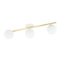 Emibig Emibig Design ceiling lamp 3x E14 white with brass and frosted glass bulbs - Ideal for a stylish ambiance