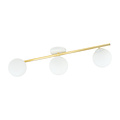 Emibig Emibig Lámpara de techo de diseño 3x E14 blanca con bombillas de latón y vidrio esmerilado - Ideal para una atmósfera elegante