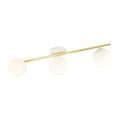 Emibig Emibig Design ceiling lamp 3x E14 white with brass and frosted glass bulbs - Ideal for a stylish ambiance