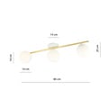 Emibig Emibig Design ceiling lamp 3x E14 white with brass and frosted glass bulbs - Ideal for a stylish ambiance