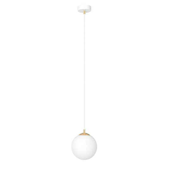 Emibig Emibig 1 bola colgante blanca con latón y vidrio esmerilado - Elegancia simple para cualquier espacio