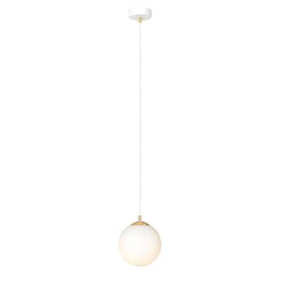 Emibig Emibig 1 bola colgante blanca con latón y vidrio esmerilado - Elegancia simple para cualquier espacio