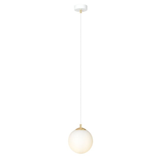 Emibig Emibig 1 boule suspendue blanche avec laiton et verre dépoli - Élégance simple pour chaque espace