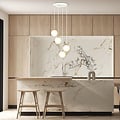 Emibig Emibig 4 bulbs pendant lamp white with brass and white glass - Perfect for any modern space