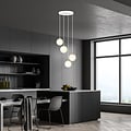 Emibig Emibig 4 bulbs pendant lamp white with brass and white glass - Perfect for any modern space