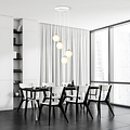Emibig Emibig 4 bollen pendellamp wit met messing en wit glas - Perfect voor elke moderne ruimte