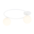 Emibig Emibig Knappe plafondlamp wit met witte glazen bollen 2x E14 - Perfecte verlichting voor elke ruimte