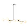 Emibig Emibig Pendant lamp brass and black with 8 white glass balls - Perfect lighting for any space